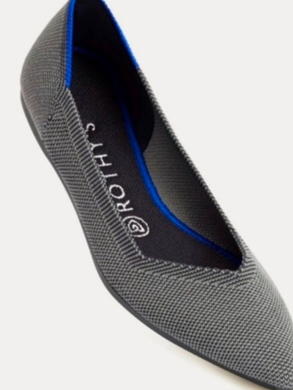 ROTHYS Gray Cloud The Point Ballet Slip On Flats - Picture 3 of 13